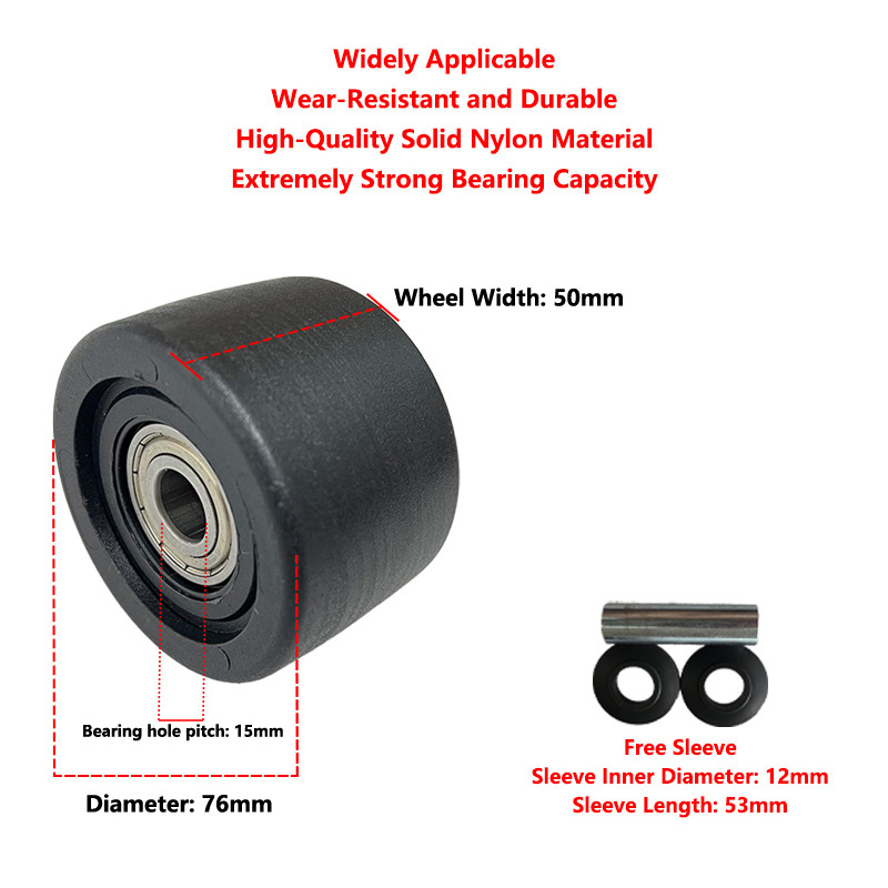 Heavy Equipment Industry - 3-Zoll-Industrierad aus robustem Nylon, solides, tragfähiges