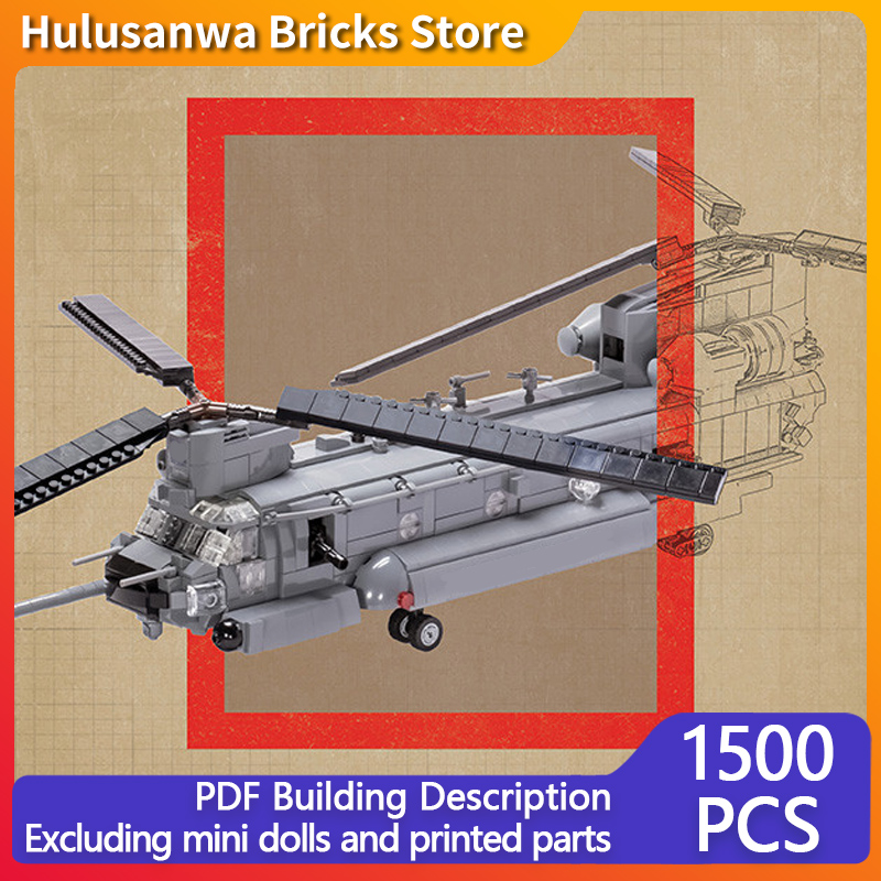 Heavy Equipment Games - MH-47G Schwerer Hubschrauber Modell MOC Bausteine