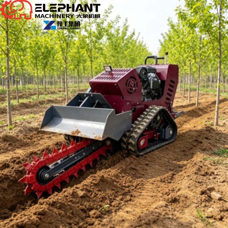 Trencher Machine Small - Kettenbagger, Mini-Raupenbagger, kleine Grabenfräse für Gartenbewässerung