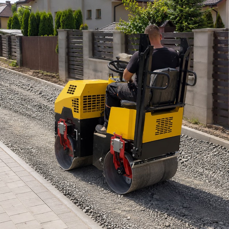 Heavy Equipment For Construction - Doppeltrommel-Vibrationsstraßenwalze Schwerlast-Baumaschine Asphalt-Finisher Dieselmotor Kundenspezifisch