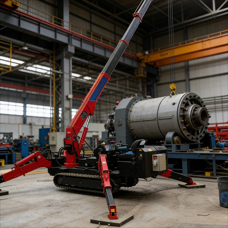 Compact Crawler Boom Lift - Maßgefertigter 3-Tonnen-Mini-Spinnenkran Kleiner Hydraulischer Raupenkran mit