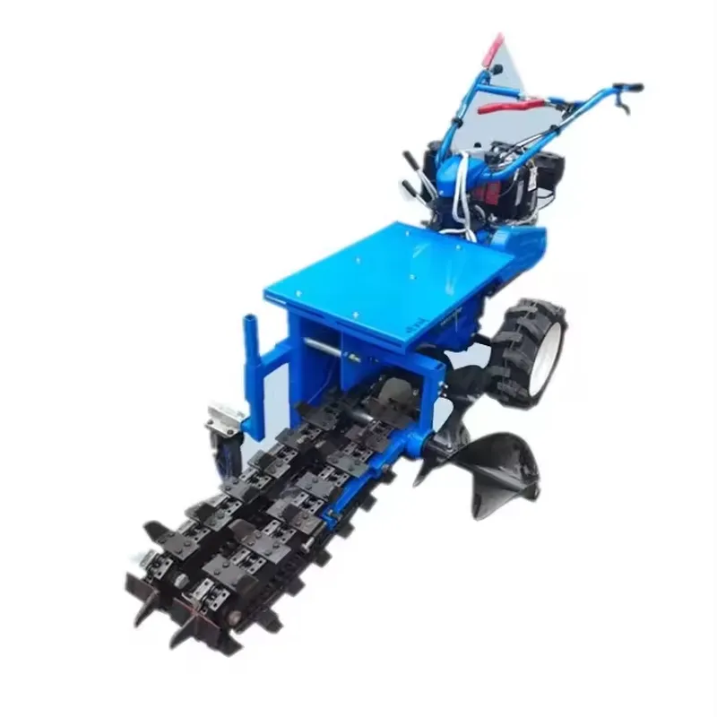 Trencher Machine Small - Doppelketten-Kleintränkermaschine für Obstgärten, handgeführte Grabenfräse