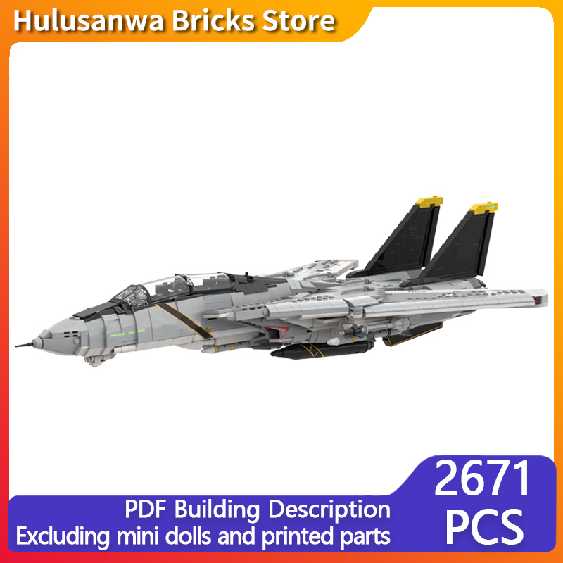 Heavy Equipment Games - F-14A Schwerer Kampfjet Modell MOC Bausteine