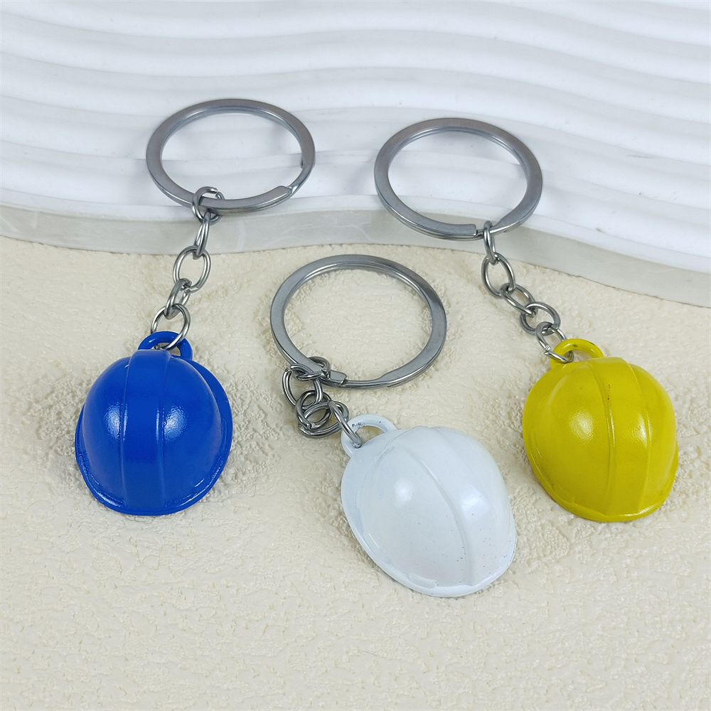 Bunte 3D Sicherheit Hut Schlüs – Heavy Equipment Keychain Bewertung und Preis